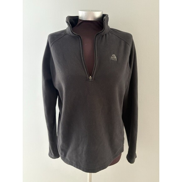 Vintage Nike ACG Fleece 1/4 Zip Jacket Size M Black Fit Therma Lightweight - Picture 1 of 16